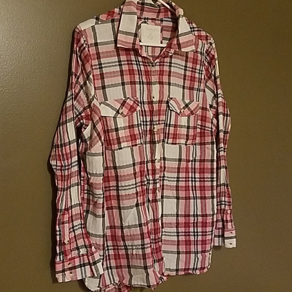 **2 for $15**Plaid Button Down